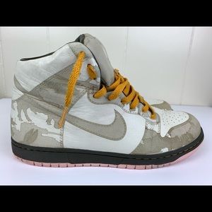Nike Dunk HI 1 Piece White Khaki Pink Ice Size 10